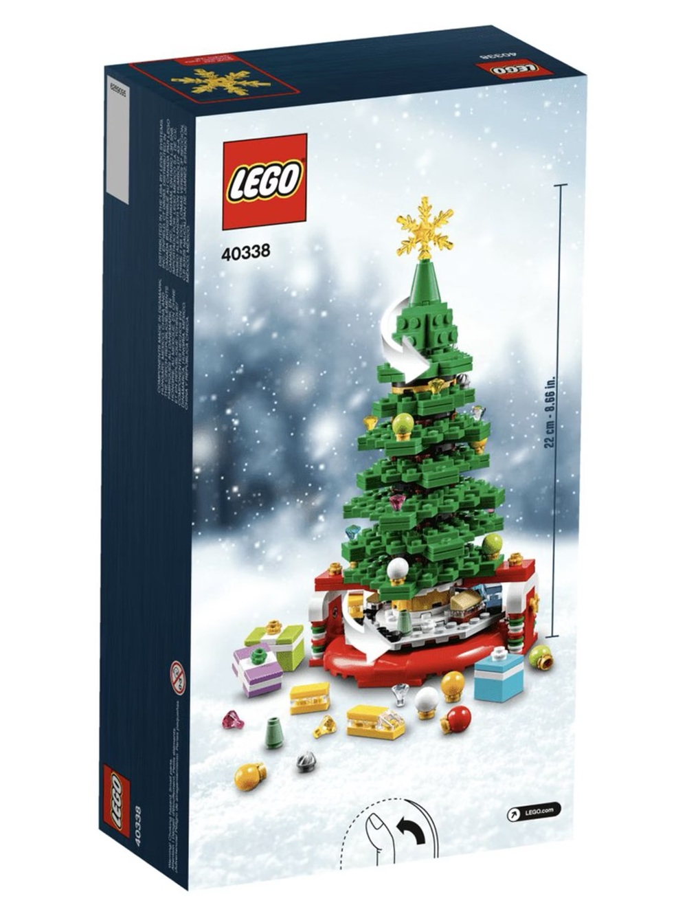 Lego Green Christmas Tree Set with Red Base and Multicolor Ornaments - Picture 3 of 4